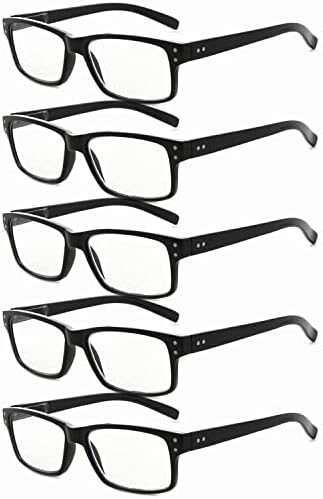 Eyekepper Заштедете 10% на комплет 5 пакувања класични очила за читање за мажи и 5 пакувања за гроздобер читатели црна +1,50