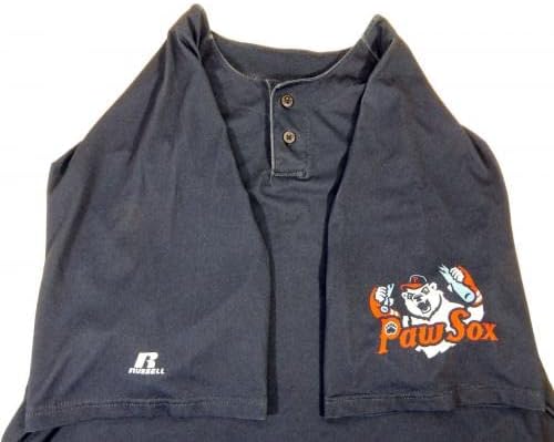 2015-16 Pawtucket Pawsox Red Sox Mike Miller 10 Game Used Navy Jersey XL 595 - Игра користена МЛБ дресови