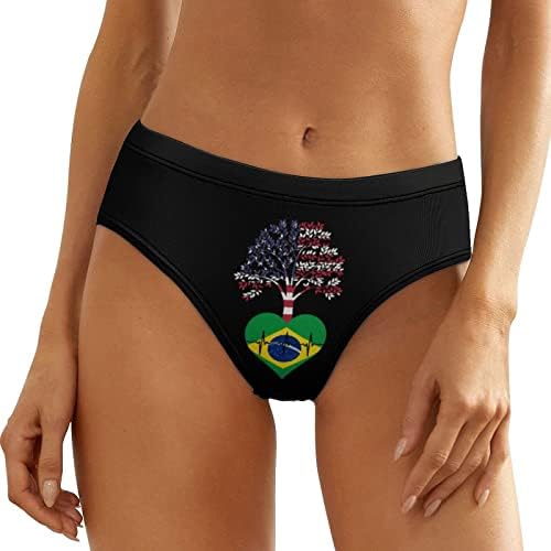 Бразил нас корен од срцев женски женски долна облека меки кратки гаќички под патеки