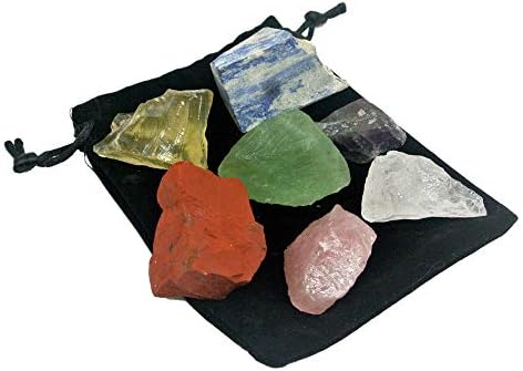 Осумдесет и 87севен лековити чакра камен сет, сурови природни кристали, руди за терапија, медитација, 7 парчиња