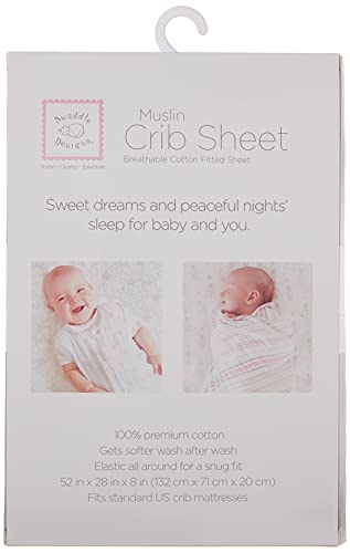 SwaddledEsigns Најмекиот памук Муслин вграден кревет за креветчиња/лист за дете за бебе и девојче, чисто бело