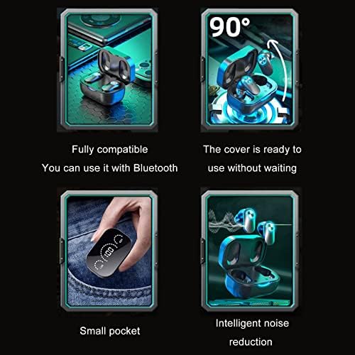 8rb S320 Bluetooth Слушалки Безжични Слушалки Во Уво Стерео Звук Спортски Чепчиња За Уши Со Дизајн На Огледало Led Паметен Дисплеј