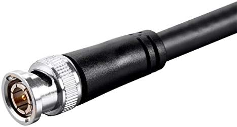 Кабел Monoprice SDI BNC - 15 стапки - црна, 12Gbps, 16 AWG, двоен бакар, алуминиумско заштитување, за пренесување на видео сигнали