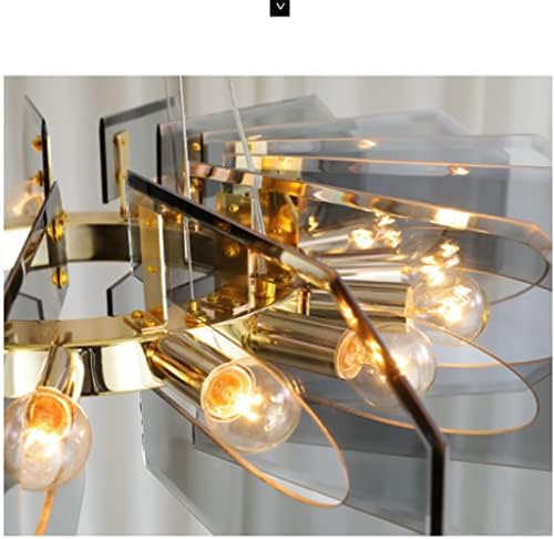 Lyе постепено сиво стакло E14 LED приврзоци светла дневна соба златен метален кабел висечки ламба спална соба деко предводена тема за