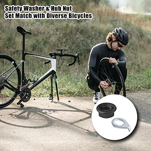 Savita 12pcs велосипедски тркала оски орев и велосипедски центар за безбедност комплет за миење садови, јаглероден челик M8/m9.5/m10 центар