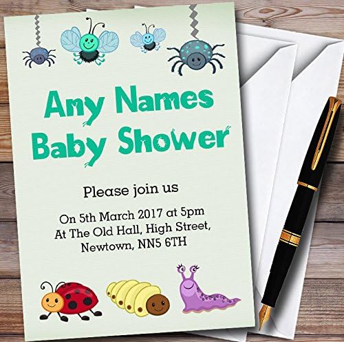 Зоолошката Градина Со Картички Слатки Грешки Персонализирани Покани За Туширање За Бебиња