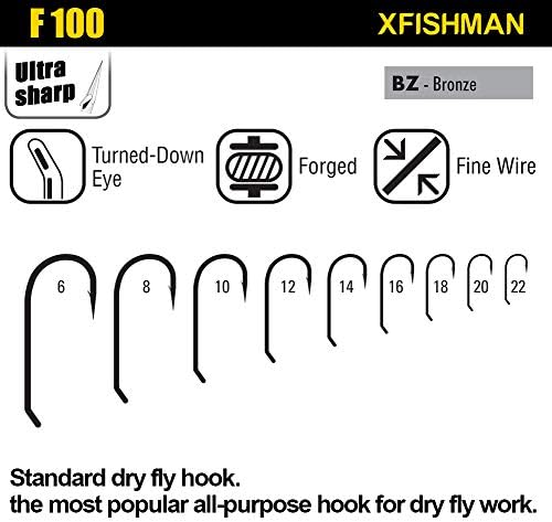 Xfishman Fly-Hooks-For-Fly-Tying-Dry-Wet-Barbless-Bl-Nymph-Fies Curved Czech Scud Roader Hooks 10 ~ 16 Асортиман Пакет од 100-240