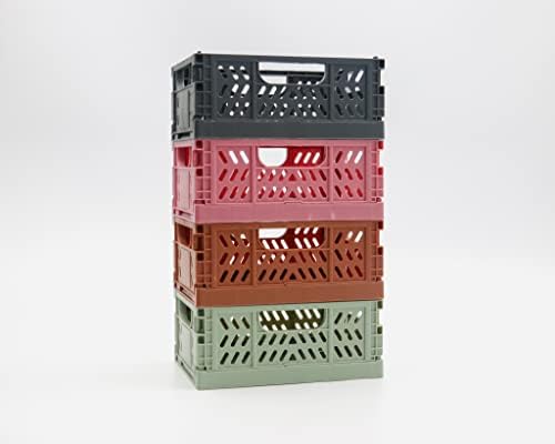 Клои Емили и Ко стилски канти за складирање на складирање | Поставува пластични цврсти гајби за складирање за канцеларија, оставата, чајната кујна, организација за