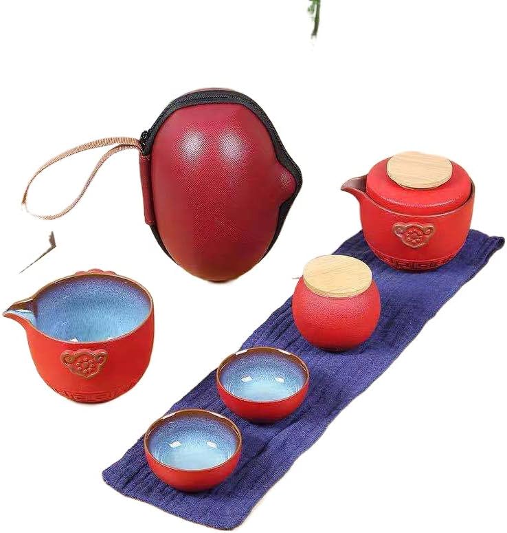 Кинески чај од кинески чај чај сет кунг фу, керамички преносен чајник порцелан, чај чаши чај чај чај церемонија на чај
