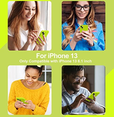 Ктеле Компатибилен со Iphone 13 Случај 6.1 Инчен Премиум Течен Силикон [Мека Микрофибер Постава Против Гребење] Гел Гума За Заштита На Браникот