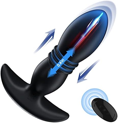Анален вибратор на фрлање на масивни простата со 7 вибрации 7 режими на нафрлање за машки мастурбација, носат силиконски анален задник
