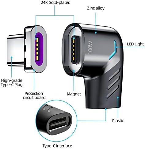 Адаптер за Boxwave Компатибилен со моторола мото пупки полнење - адаптер за агол на PD MagnetoSNAP, заштеда на адаптер за полнење на агол на