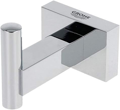 Grohe 40511001 Essentials Cube Robe Hook, Starlight Chrome