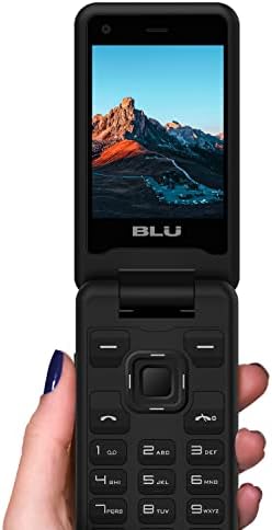 Blu резервоар флип | Отклучен | 4G LTE Flip Phone | 2022 | 2,8 + 1.8 дисплеј | Сина