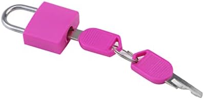 DNYTA 5 пакуваат розови мини катански капчиња со клучеви мали брави за багаж за куфери за куфери за куфер