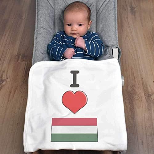 Азиеда „Ја сакам Унгарија“ памучно бебе ќебе / шал