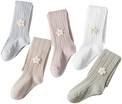 Хулахопки за девојчиња за девојчиња од бебешки кумари 3/4/5 пакуваат кабелски плетени хеланки мали девојчиња беспрекорни чорапи лакови