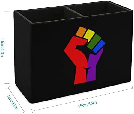 ЛГБТ гордоста на моливчето за молив, кабински кабински организатор на биро за канцеларии со две оддели црно