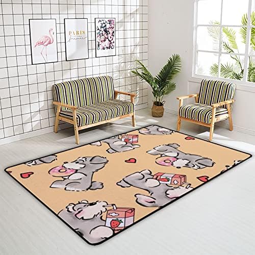 Цингза мек килим со големи површини, романтични слатки кутриња удобно затворено тепих, бебе игра душек за дневна соба спална соба расадник
