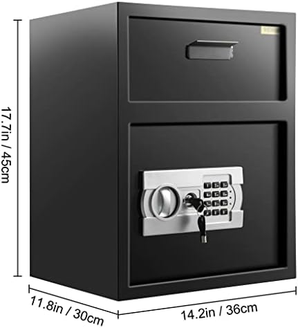 Валнута Електронски Безбедно Пари Кутија Дигитални Депозит Слот Со Фиока Тајна Скриени Безбедно Заклучување Код 2 Клучеви Свинче Банка