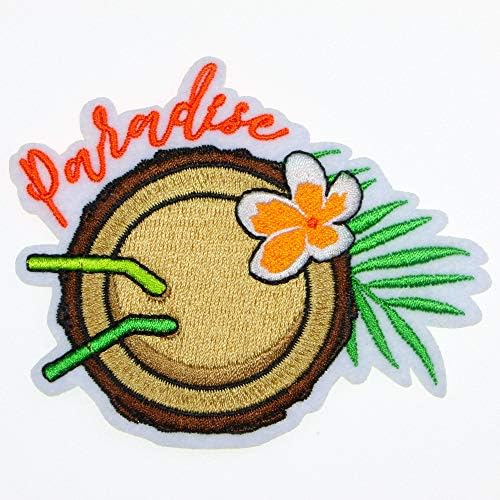 JPT - Рајска кокосова вода везена апликација железо/шиење на закрпи значка симпатична лого -лепенка на елек јакна за кошула капа