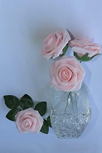Каркинг Вештачко Цвеќе Рози 25 парчиња Руменило Лажни Рози САМОСТОЈНИ Свадбени Букети Туш Забава Украси За Домови Аранжмани