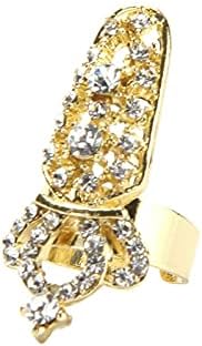 2023 година Нов лак за нокти прсти моден кристален нокти цвет прстен круна шарм жени прстени врвни што тинејџерски