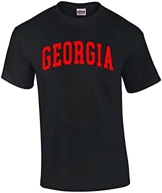 Менс фудбалски тим Боја Georgiaорџија Графички маица со кратки ракави