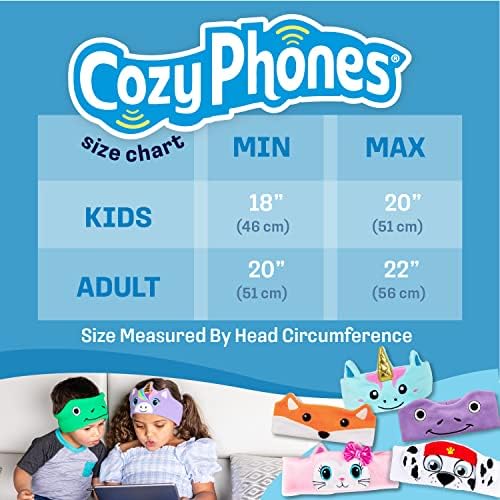 CozyPhones Деца Слушалки, Слушалки За Глава За Деца Бебе &засилувач; Мали Деца 1-3, Растеглива &засилувач; Удобно Патување Додатоци