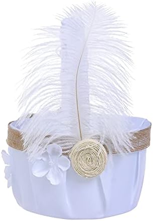 ПРЕНОСЛИВ Невестата XJJZ Бело Цвет Кошница Прстен Перница Западна Свадба Церемонија Декорација Материјали