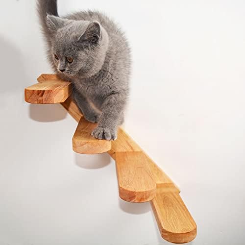Зизмх Мачка Играчка Ѕид Монтирани Мачка Качување Скалила Дрво Скали Скокање Платформа Качување Рамка Маче Скокање Одбор Мачка Мебел Мачка
