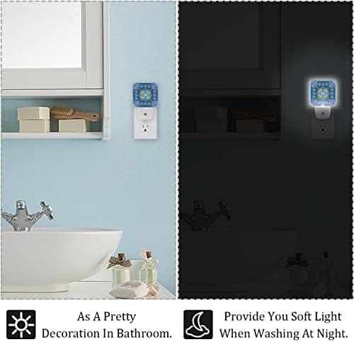 Rodailycay LED Автоматска Сензорска Светилка самрак До Зори, 2 Пакувања Приклучок За Ноќно Светло За Бања, Спална Соба, Детска