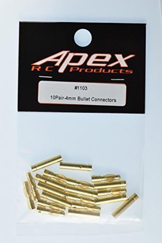 Apex RC производи 4.0 mm машки / женски приклучоци со позлатени куршуми - 10 пар 1103
