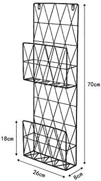 Списание за списанија WSSBK Wall Rack Roowing Iron Shemple Simple Wallидни лавици за персонализирани решетки за информации