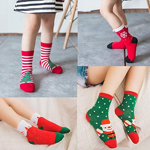 Литуски Божиќни чорапи Деца чорапи Божиќни подароци Кид чорапи за дете момче девојче 5 пара