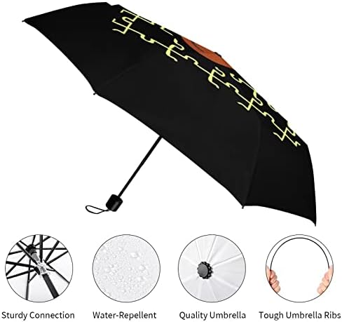 Свесност За Аутизмот Ветроупорен Патнички Компактен Чадор Преклопен Автоматски Чадори За Автомобил За Ранец За Дожд