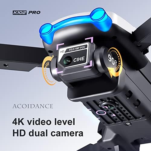 NPKGVIA дрон со 4K HD двојна камера Омнидирекционална пречка за избегнување воздушна камера лебдечка топка