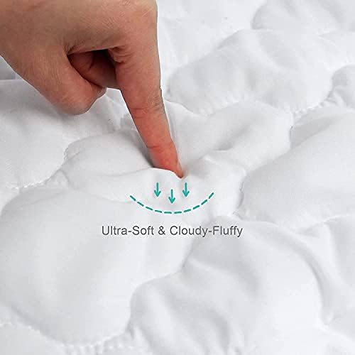 2 пакувања за заштита на душек за креветчиња со ватиран и водоотпорен душек за басинет подлога компатибилен со бебето задоволство покрај