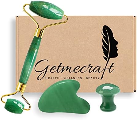 GetMecraft 3 парчиња/постави природен џед валјак за масажер за лице Real ade gade sha board печурки масажер алатка за подигнување