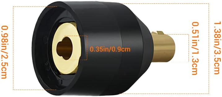 HzxVogen WP17V Tig Torch 10-25mm2 Конвертирајте во WP26V 35-50mm2 приклучок за конверзија заварувач за заварувачи за лемење за лемење пиштол