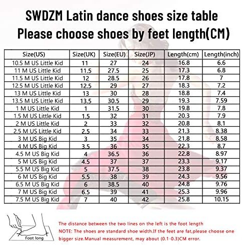 SWDZM девојки латински танцувачки чевли сатен велур единствена сала за салса танго професионална изведба вежба за танцување чевли,