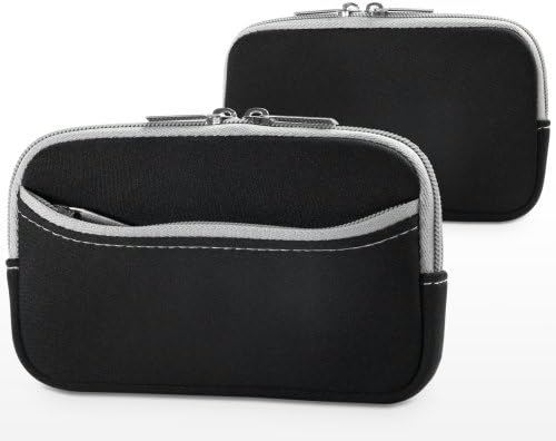 Case Boxwave Case for Honor 9N - мекото количество со џеб, мека торбичка неопрена покривка на ракав Зипер џеб за чест 9N - etет Црна со