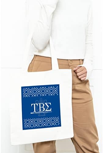 Торба за шопинг на платно Тау Бета Сигма, торба за крзно за намирници за намирници, торба за тотали, тота за рамо на плажа и чанта