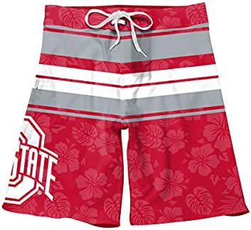 Фоко машки NCAA Hibiscus Boardwalk Stripe Swim Boardshorts