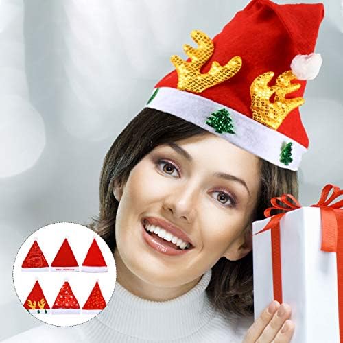 6 парчиња Божиќна Капа За Забава Атрактивна Божиќна Забава Обезбедува Божиќни Украси