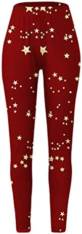 Божиќни хеланки на Zddo, меки четкани Божиќни графички печатени глуждови, панталони за зимска тематска јога панталони погодни за подигање