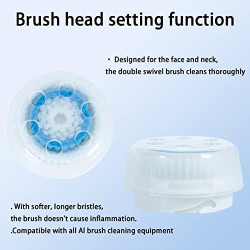 Xinehe компатибилен за главите за чистење на лицето за чистење на лицето, замена на главите на четката за четка како алатка за чистење на лицето