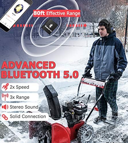 Прохеар 037 Bluetooth 5.0 Слушалки За Заштита На Слухот Со Батерија на полнење 1100mah, 25db NRR За Намалување На Безбедноста На Бучавата