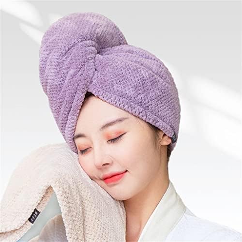 Trexd бришење на пешкир за коса со двојно слој задебелена супер абсорбента женска шампон женска капа за сува коса