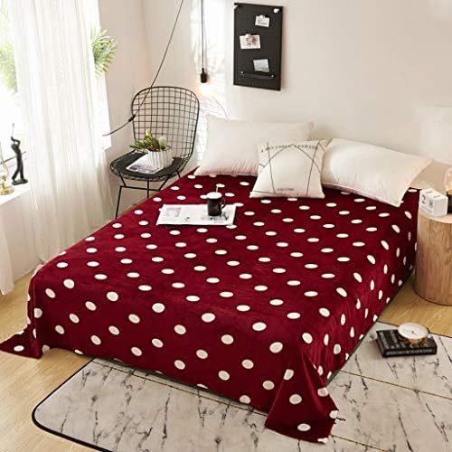 ZSQAW мека топлина на руно Возрасно троседот фрла ќебе точки кревети на креветот, модерен стилски дизајн